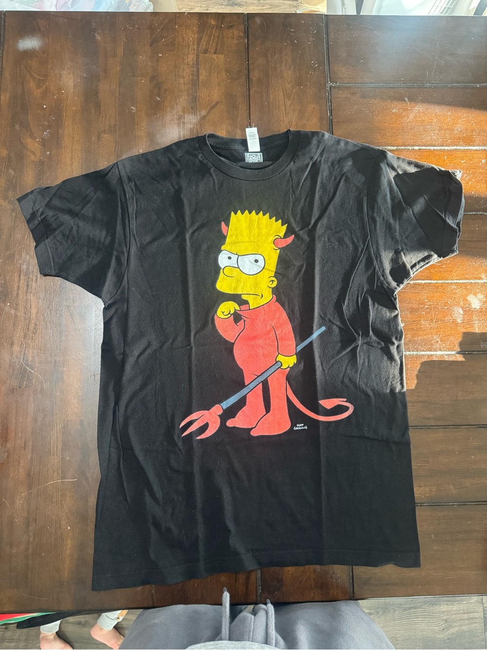 Black Bart Simpson Devil Graphic Tee size large